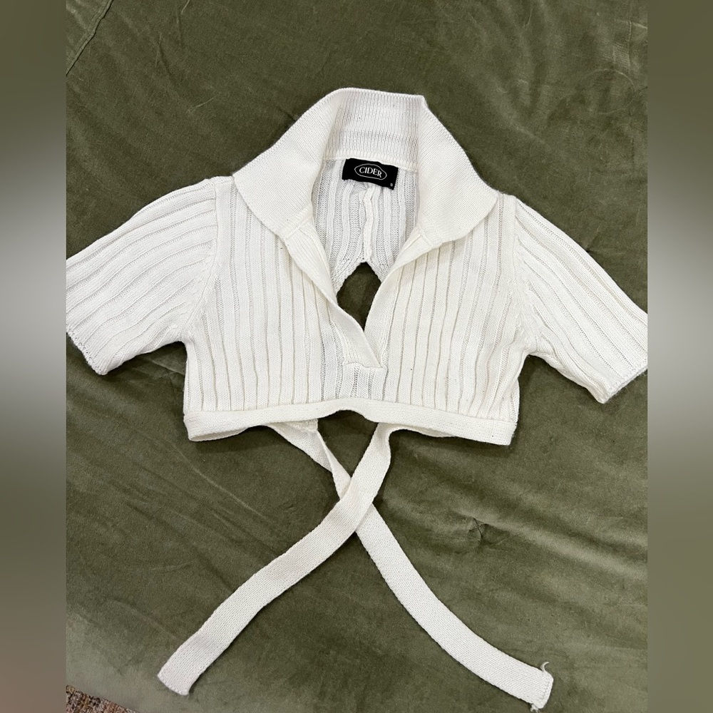 Cider Collared Crop Top